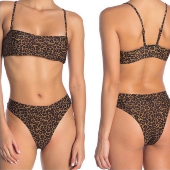 Kendall Kylie Swim Nwt Kendall Kylie Leopard Print Bikini Set